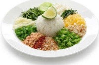 Thai Rice Salad Food in Southern Thailand