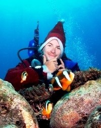 Photo of Rob scuba diving in Australia.