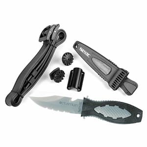 SEAC Titanium Dive Knife Lightweight and Black Colour (3.66 inches)