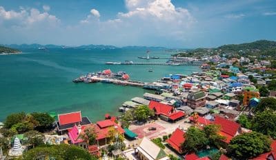 Birds Eye View of Koh Si Chang Island Chonburi